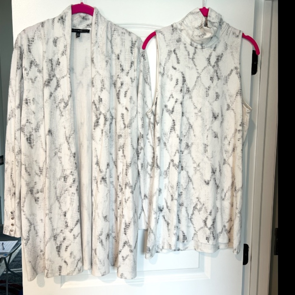 Whbm Python Print Turtleneck Tunic & Coverup - image 1